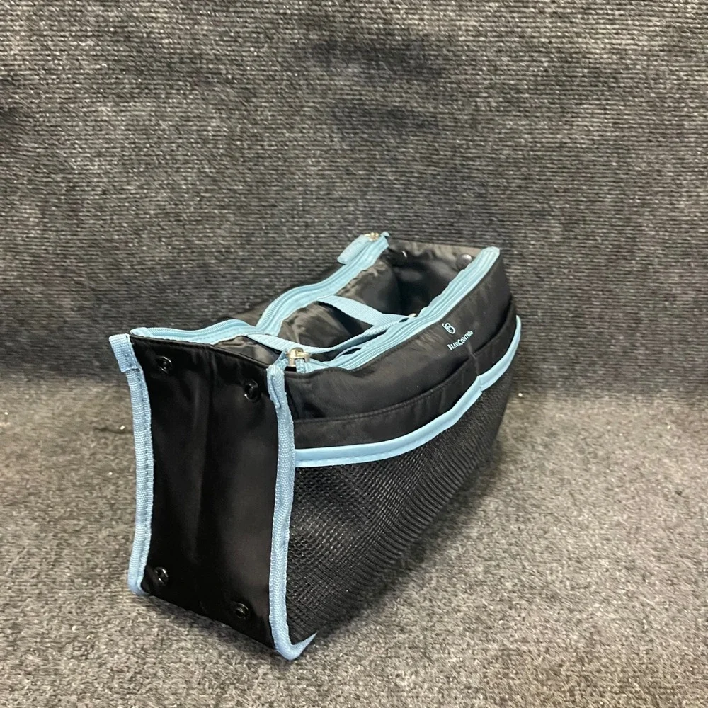BeautiControl‎ 2 Piece Travel Cosmetic Bag Set Black Blue Professional Organizer